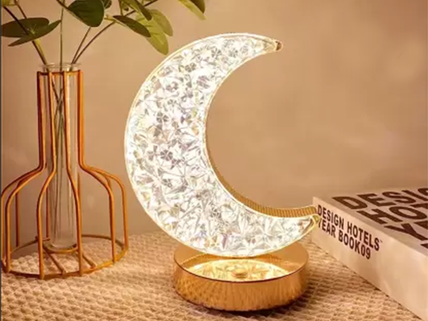 Lampă de masă moon crystal led rgb usb