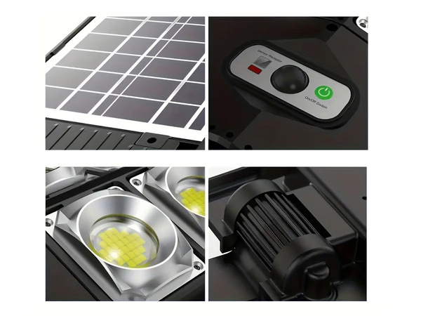 Solární led lampa pohybový senzor soumrak dálkové ovládání pouliční lampa noční světlo