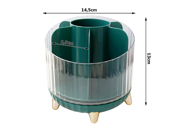 Organisateur cosmétique bijoux rotatif 360 pour pinceaux de maquillage coffret