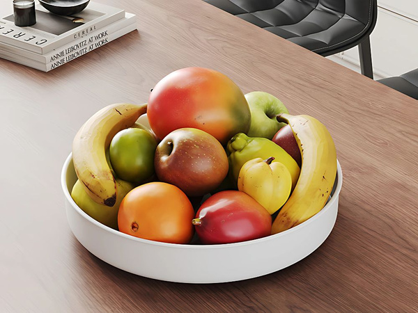 Bandeja organizadora giratoria bandeja universal 25cm cocina baño especias blanco