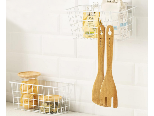 AKASZTÓS KOSÁR FÉM SZERVEZŐ AKASZTÓS POLC FEHÉR ERŐS