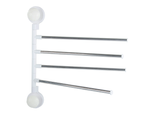 Porte-serviettes de salle de bain pivotant 4 bras