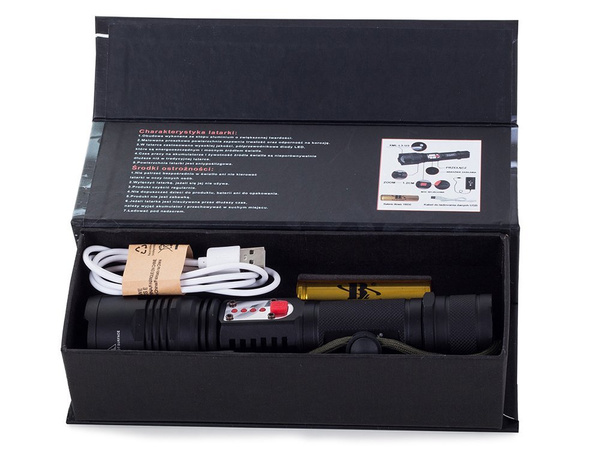 Torche tactique bailong cree led usb xml-l t6