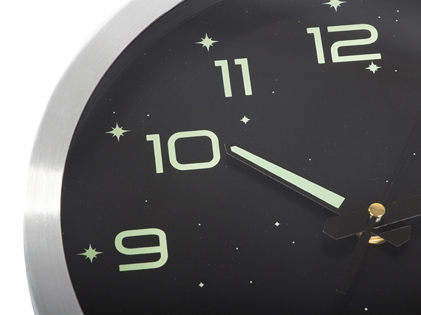 Fluorescente grande reloj de pared fluorescente estrellas 25cm