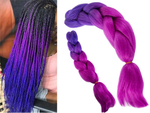 Synthetic hair for colour ombre braids