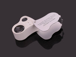 Led jewellery folding loupe uv 25x 50