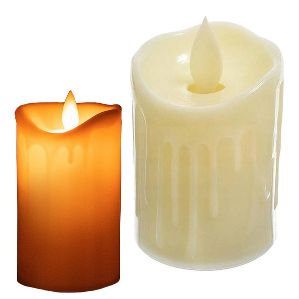 Battery candle led candle moving flame wax
