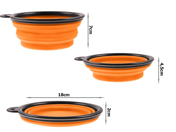 Silicone folding bowl for dog cat travel travel light 800ml