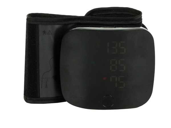 Elektronický zápěstní monitor krevního tlaku lcd pouzdro akustické usb