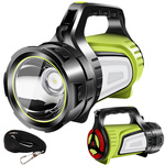 Wiederaufladbare taschenlampe led suchscheinwerfer powerbank leistungsstark