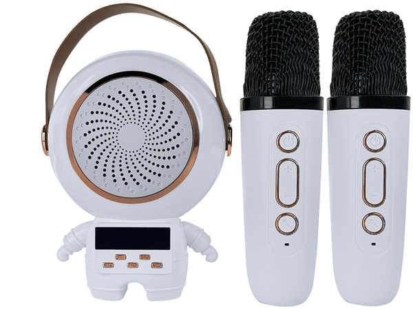 Wireless karaoke personal kit bluetooth speaker + 2x mikrofon