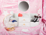 Organisateur de cosmétiques miroir coiffeuse coiffeuse