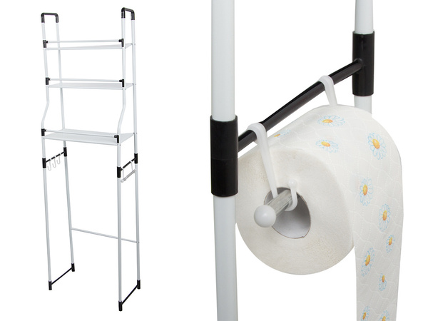 Estante de pie sobre lavadora aseo baño estante armario 3 estantes