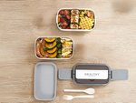 Cutie de mic dejun cu separatoare stivuire container xxl tacâmuri lunchbox 1400ml