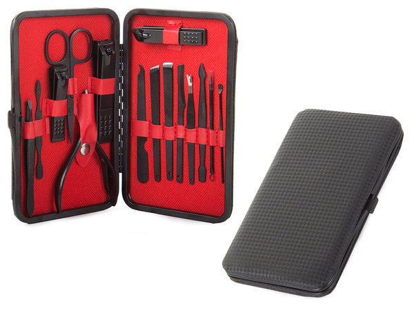 Set manicura cortauñas tijeras estuche 16el