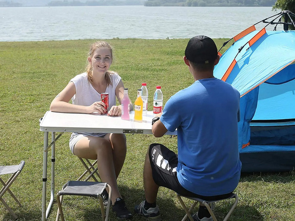 Mesa de viaje plegable camping jardín para balcón viaje de picnic