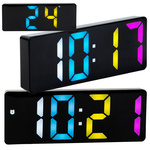 DIGITAL ALARM CLOCK ELECTRONIC THERMOMETER COLOUR ALARM DATE SNOOZE