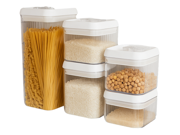 Contenants de cuisine pour aliments pour pâtes contenant avec joint set de 5 pièces