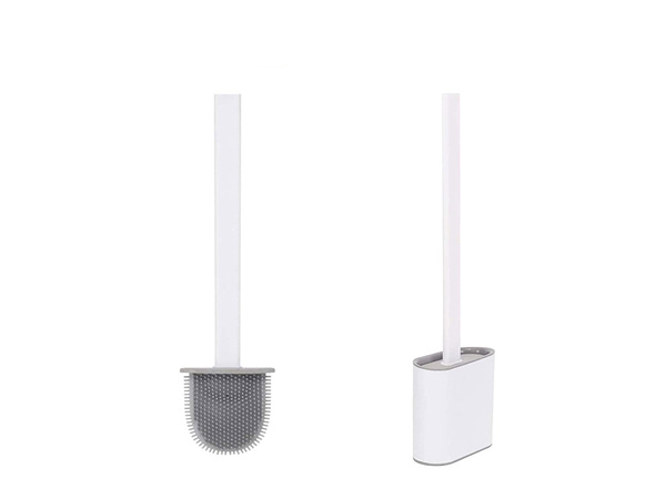 Silicone toilet brush for the bathroom leak-proof full base