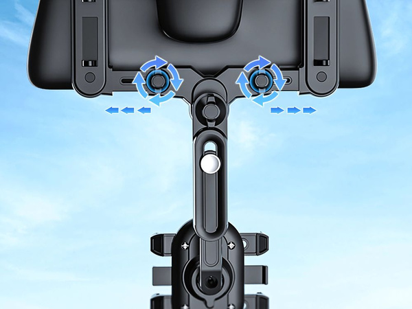 Car holder for the rear view mirror rotatable phone holder