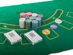 Texas poker set chips 200pcs cards mat