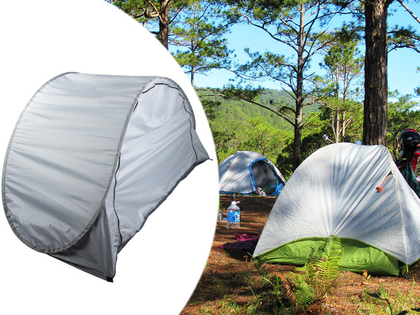 Strandzelt uv schutz selbst faltbar garten grau gross