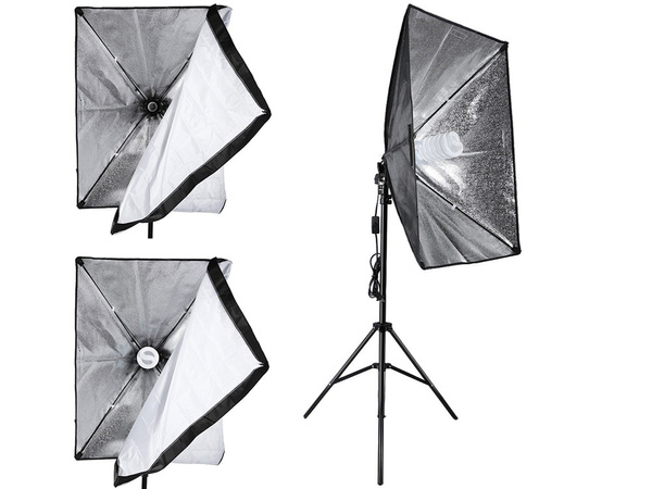 2x 135w luz suave caja de luz kit trípode casa estudio fotográfico bombilla