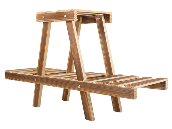 Blumenbeetständer holzblumentopf doppelstöckiges regal