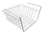 AKASZTÓS KOSÁR POLC ALATT FÉM KOSÁR SZERVEZŐ KONYHAI KOSÁR FEHÉR