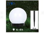 4x solární zahradní lampy bílé kuličkové bílé s rozsvícením 10 cm