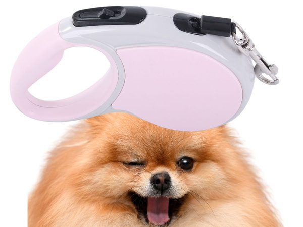 Laisse automatique 5m pour chien jusqu'à 15kg avec cadenas strong long