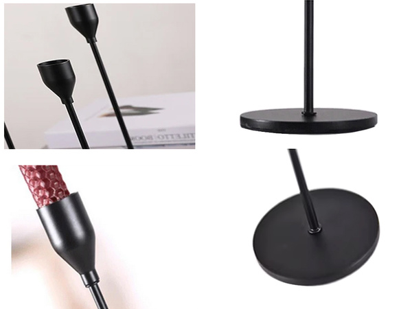 Svícen glamour kovový set dekorativní stolní set 3 ks