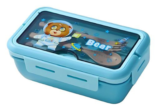 Lunchbox śniadaniówka pojemnik na śniadanie obiad sztućce z bidonem zestaw