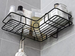 Loft étagère d'angle pour douche crochet suspendu noir