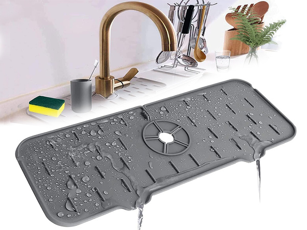 Silikonmatte für spülbecken, abtropffläche unter wasserhahn, schutz für die küche, rutschfest