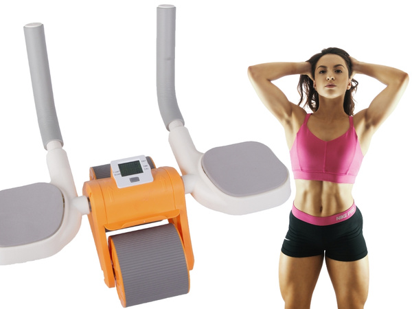 Double ab roller roue d'exercice avec ordinateur développement des muscles abdominaux