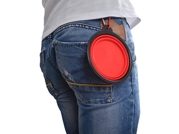 Bolsa plegable de silicona para perro gato de viaje ligera 800ml