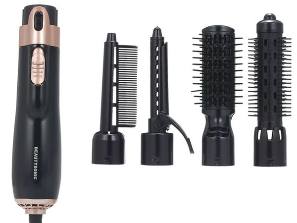 Hair dryer curling iron brush set 4in1