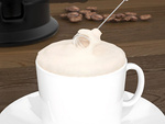 Espumador de leche para café, batidora manual, mini batidora eléctrica con soporte