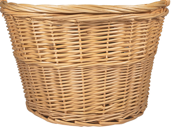 Large bicycle basket wicker bicycle basket click on handlebars roomy