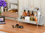 Étagère de cuisine loft organisateur de cuisine à deux étages avec panier