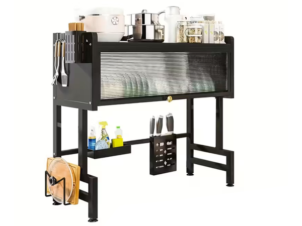 Trockner für geschirr, teller und besteck grosser abtropfbecken schrank organiser 85 cm