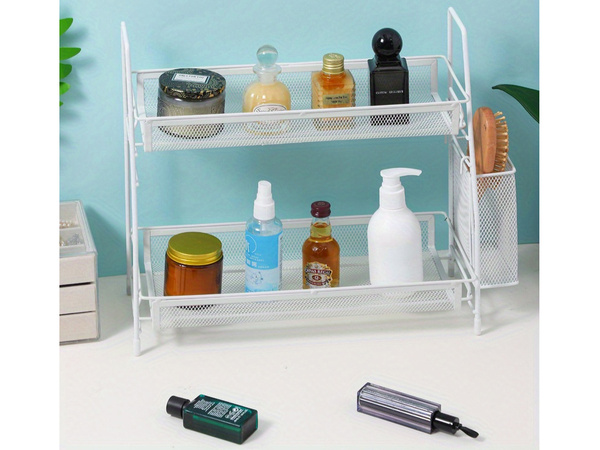 Półka kuchenna organizer kuchenny stojący dwupoziomowy loft z koszyczkiem