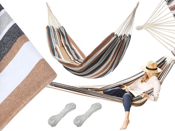 Hamac de jardin suspendu balançoire brésilienne xl grande housse bagbaha