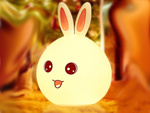 Children's led night light rabbit rgb touch