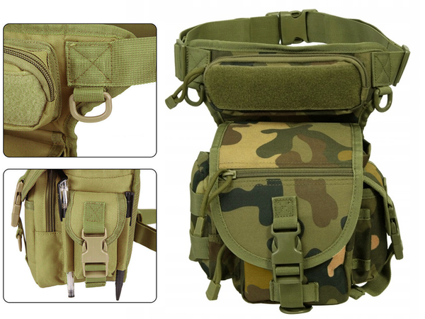 Pochette pour jambe sac militaire tactique capacitif rognon militaire