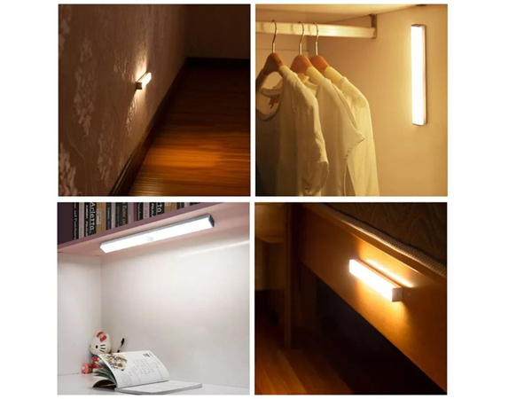 Lumière autocollante pour rail d'armoire