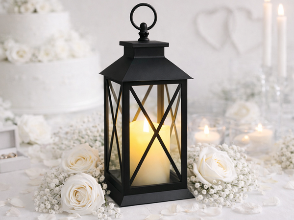 LÁMPARA DECORATIVA LED CON VELA ELÉCTRICA A PILAS DECORATIVA