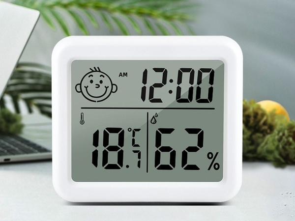 Thermometer hygrometer clock electronic calendar internal wireless