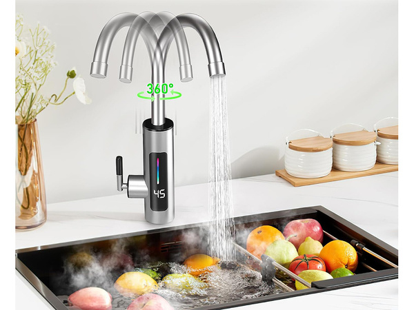 Električni grelnik vode kran kuchen baterija lcd 3kw